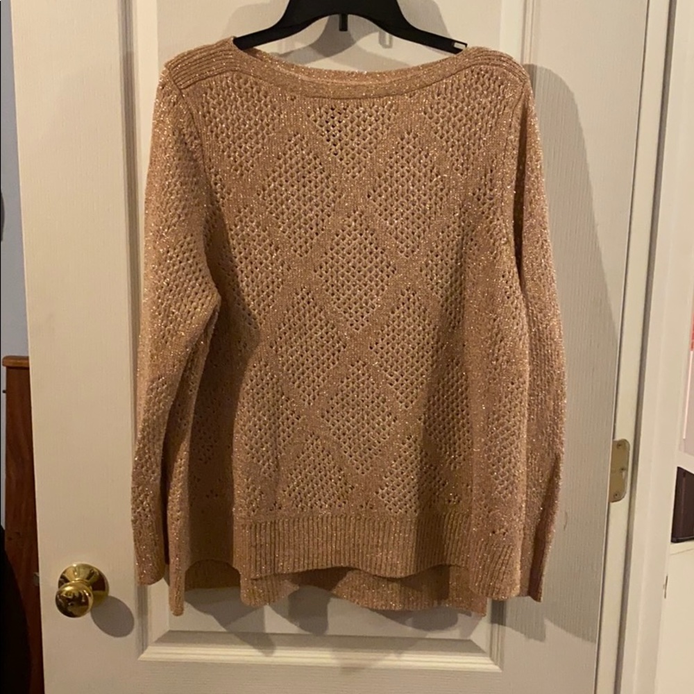 NWOT Chico’s Black Label gold sweater size 3